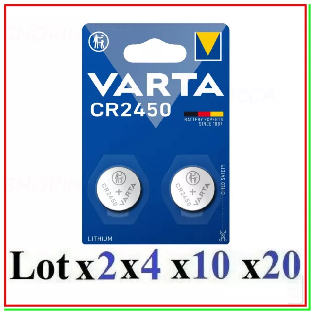 Pila CR2450 VARTA Batteria Bottone 3V Litio 2450 Lithium scegli lotto