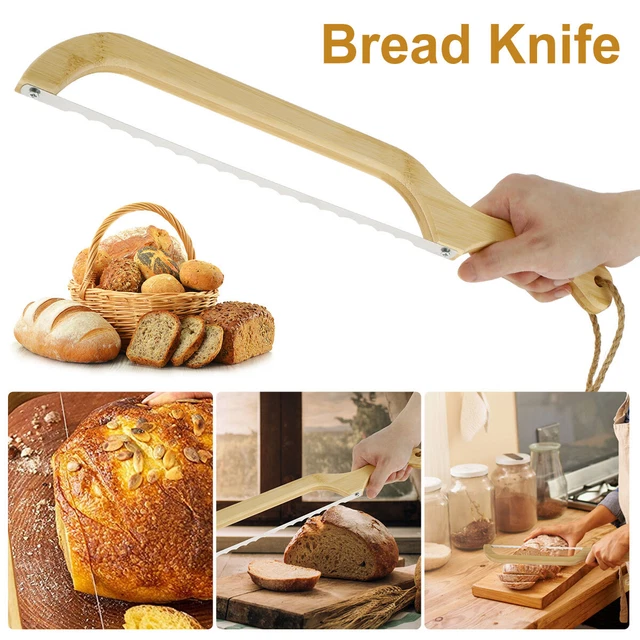 BREAD CUTTER STAINLESS Steel Bread Cutting Tool Serrated Bagel Cutter