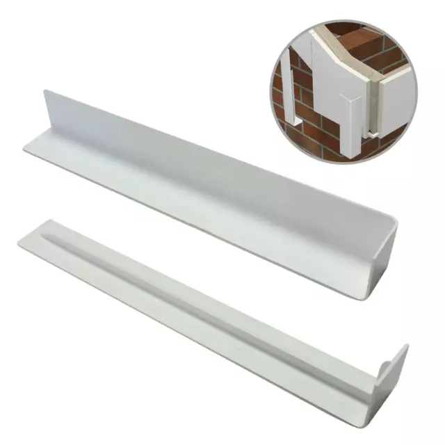 White UPVC Plastic Fascia Board Joints Round & Square Edge Profiles Menu Options