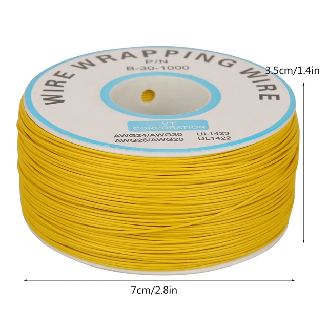 1Roll Wire-Wrapping Single Copper Wire Strand 30AWG Cable 0.25mm ✈
