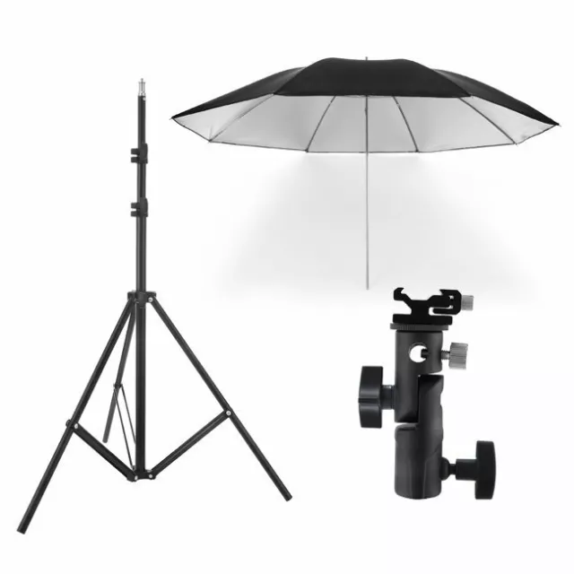 33'' Studio Photography Light Stand Umbrella Diffuser Flash Reflector Mount Kit