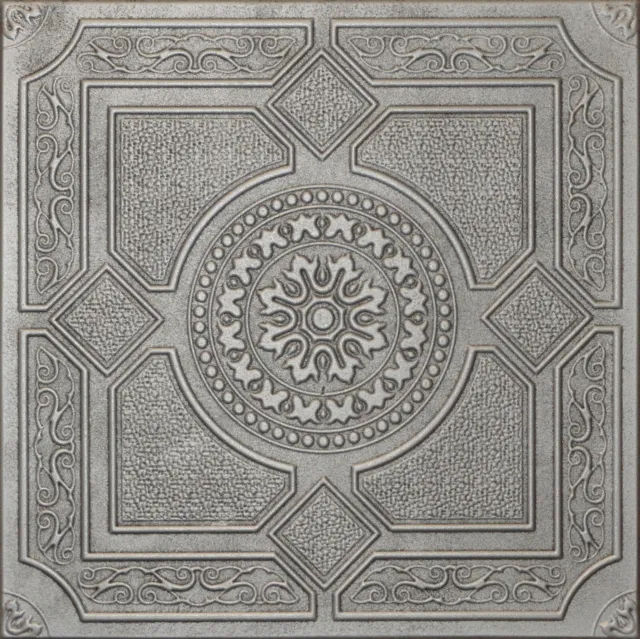 Tin-Look Ceiling Tiles ANTIQUE-SILVER R30W 4 SALE