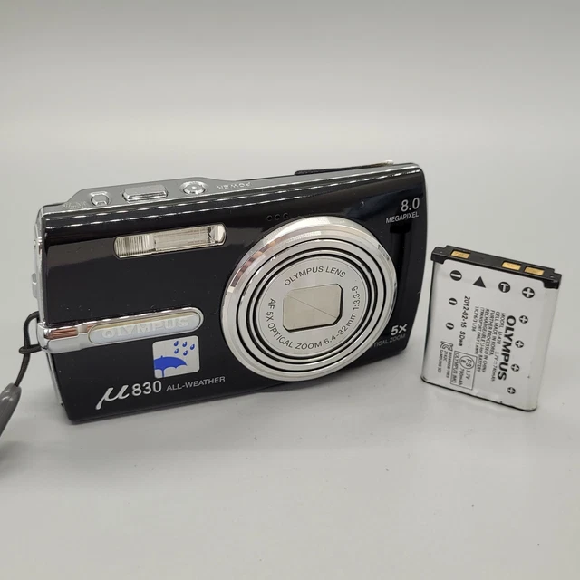 Olympus Mju 830 8.0MP Compact Digital Camera Black Tested