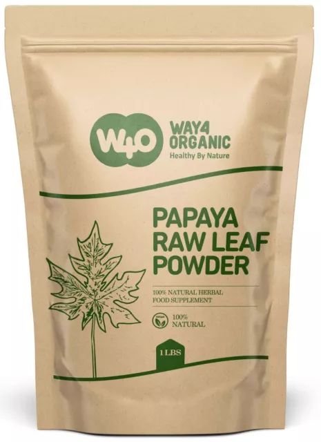 Papaya Leaf Powder 16 Oz(1 Pound), Good to make Tea, juice extract - Way4Organic