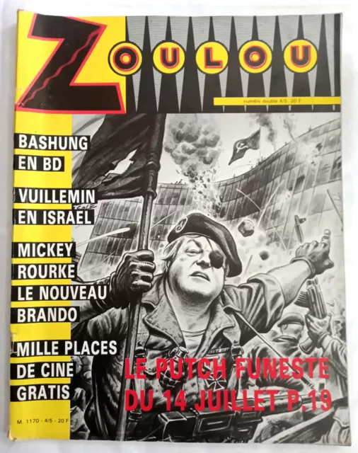 [Hors Cinéma] Revue ZOULOU N° double 4 & 5 (Août 1984) BASHUNG VUILLEMIN ROURKE