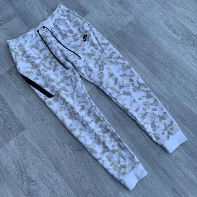 Nike Tech Fleece Slim Pants Sweatpants Joggers - Summit White Camo [CJ5981-121]