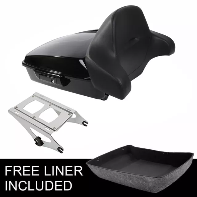 Chopped Trunk Backrest Mounting Rack Fit For Harley Tour Pak Electra Glide 14-23