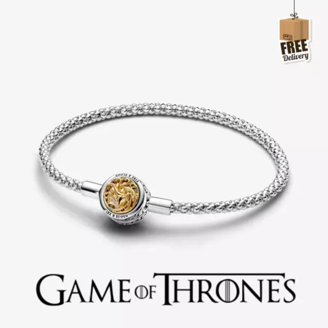 Game of Thrones Bracelet Pandora • Rare • Sterling Silver S925 • BR-006