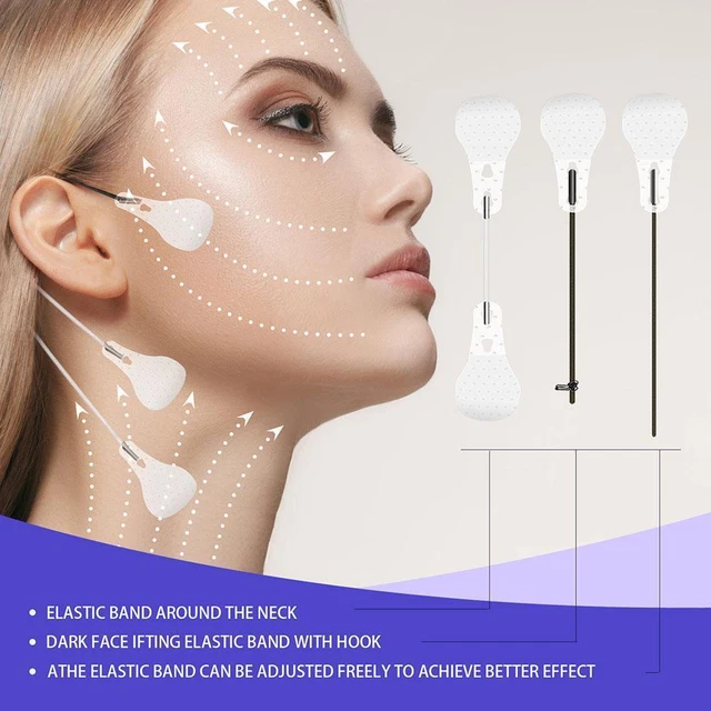 60 pz/set adesivi lifting viso nastri istantanei viso collo e occhi a forma di V O7X1