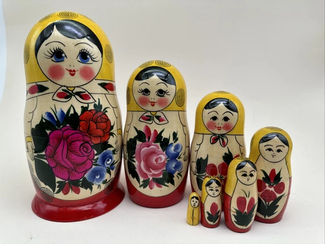 Matroschka 5tlg. Semenov  traditionelle Motiv , 18 cm