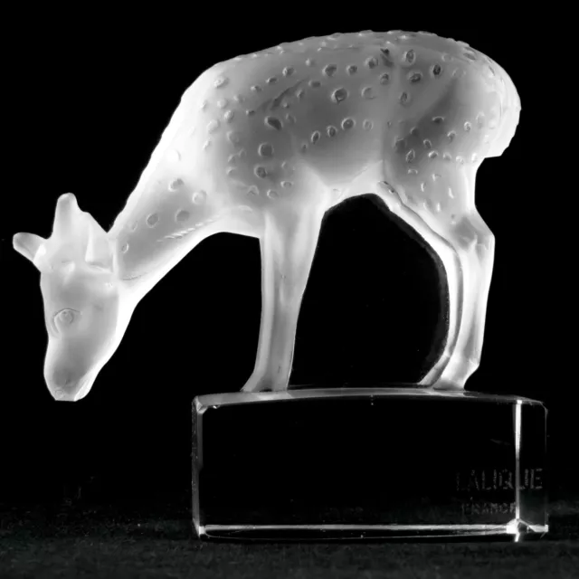 Sujet Ancien "Biche" Cristal Figurine RENÉ LALIQUE, Crystal Doe/daum/baccarat...