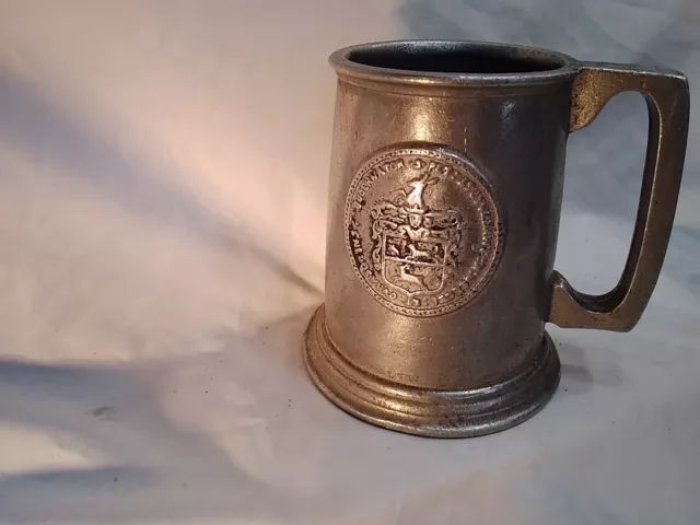 VTG Wilton Columbia Beer Stein Mug Pewter Armetale Tankard PA USA Beer Mug GREAT