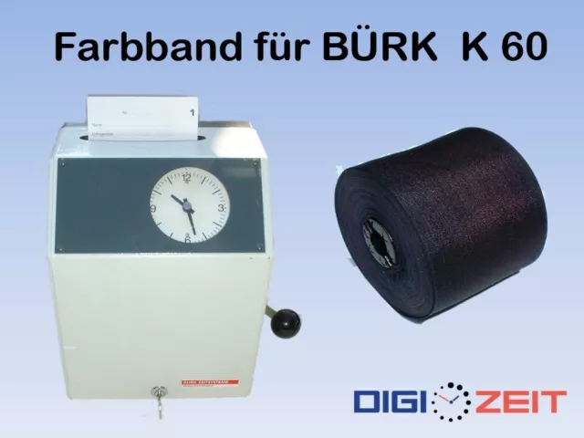 Farbband für Stempeluhr BÜRK K60    30mm