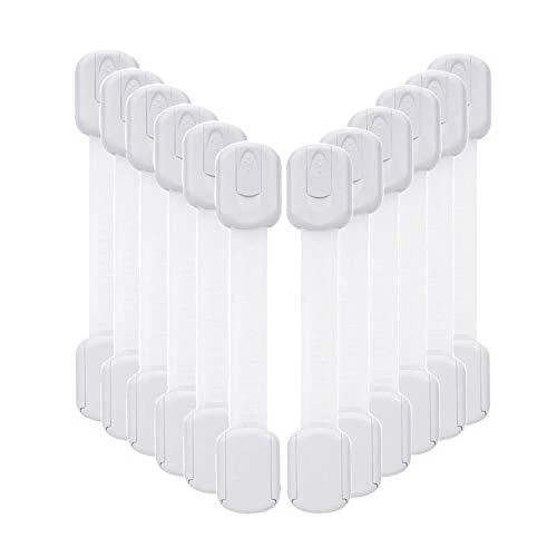12 Pack Baby Proofing Cabinet Strap Locks -  Kids Proof Kit - Child Safety