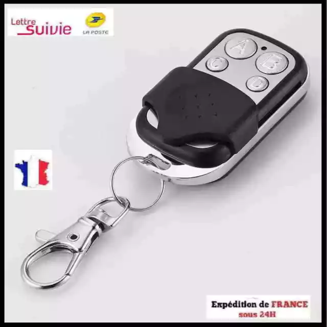 Télécommande Universelle Copieuse 433 MHZ Portail Porte Garage Alarme Clé Code