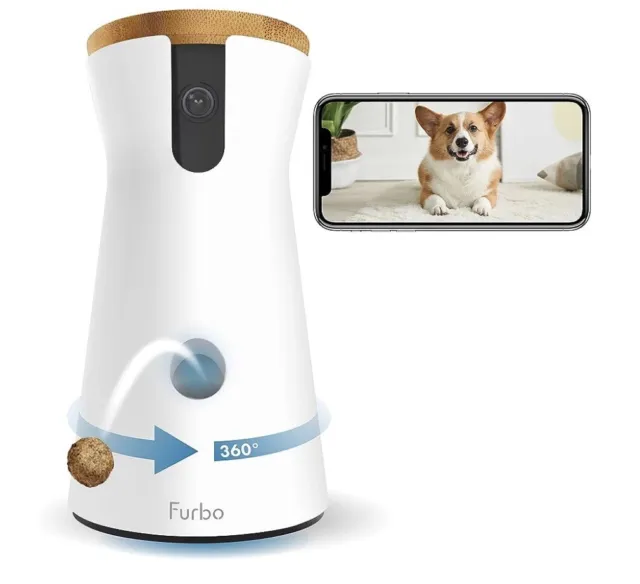 Fotocamera Furbo 360° grandangolare rotante trattamento lancio animale domestico/cane: [Nuova 2023]