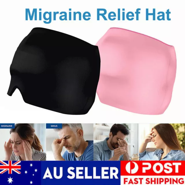 Migraine Relief Hat Cold Therapy Headache Pain Relief Cap Reusable Ice Pack AU
