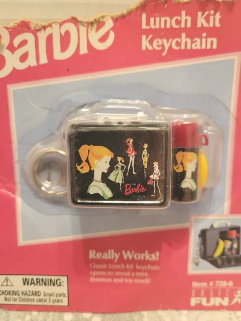 Barbie Lunch Kit Keychain #728-0 New Never Removed from Pack 1999 by Basic Fun