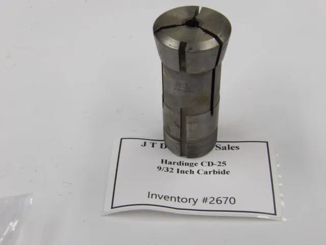 Hardinge CD25 Carbide  CNC Swiss Collet  9/32  Inv#2670