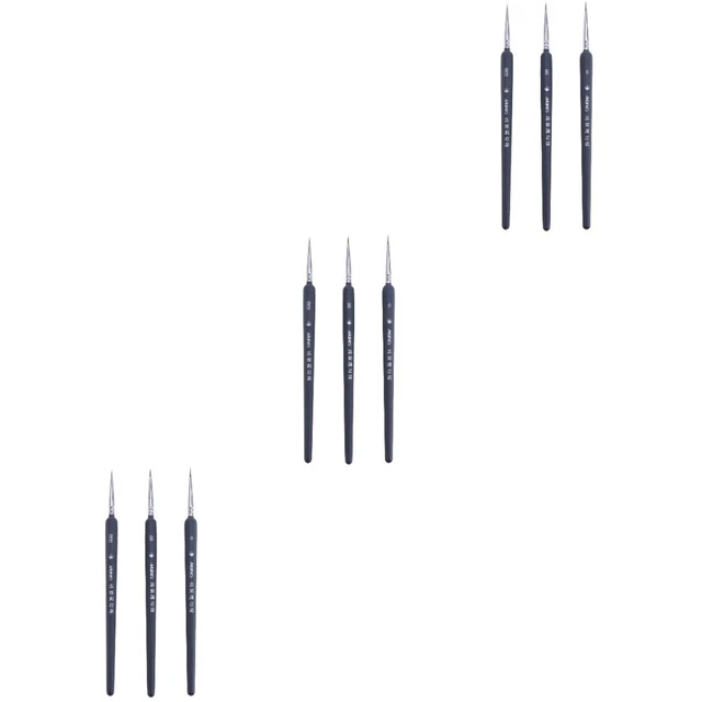 9 pcs Cinese Acquerello Pennelli Pittura A olio Pennelli per Piccoli Dettagli