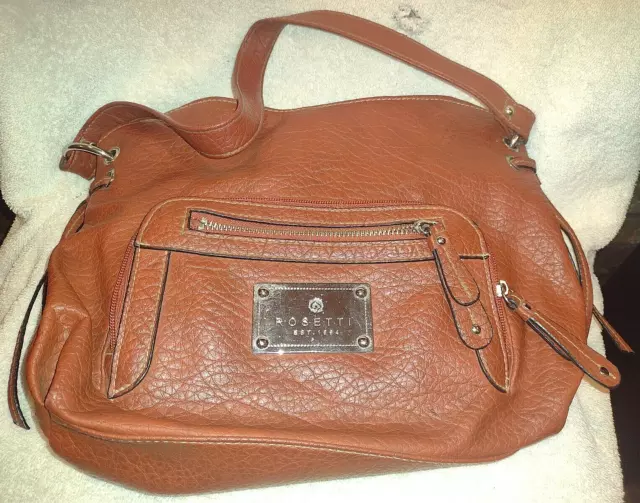 Rosetti Womens Handbag Purse Shoulder Bag Faux Leather Ladies Brown