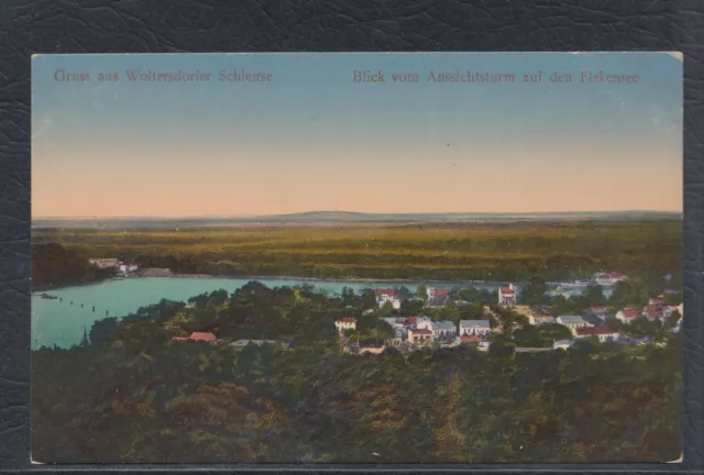 41477) AK Gruss aus Woltersdorfer Schleuse Blick auf den Flakensee 1914