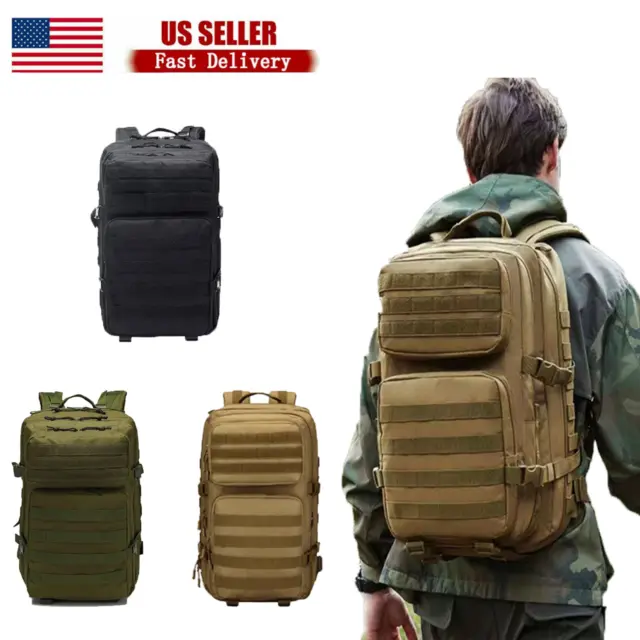 Military tactical backpack, 45L large capacity Crossfit backpack, foldable  waterproof survival backpack, mountaineering, hiking, Trekking, camping