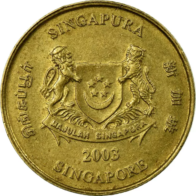 [#694778] Münze, Singapur, 5 Cents, 2003, Singapore Mint, SS, Aluminum-Bronze, K