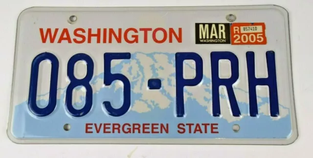 2005 Washington Evergreen State License Plate Expired