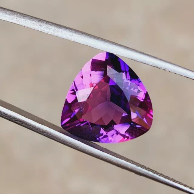 Natural Flawless Purple Pink Montana Sapphire Trillion Cut Loose Gemstone D826