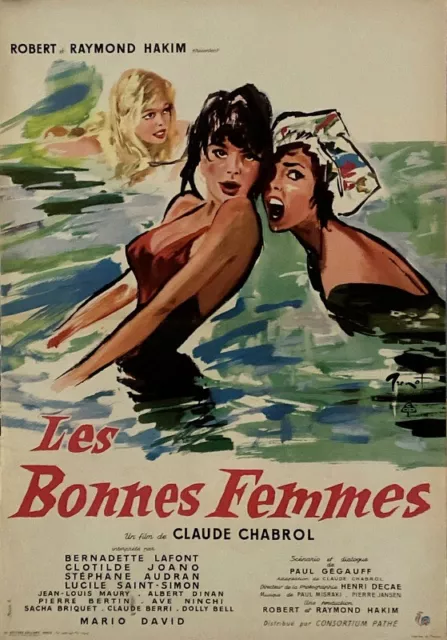 Claude CHABROL Bernadette Lafont Stéphane Audran LES BONNES FEMMES 1960 40x60