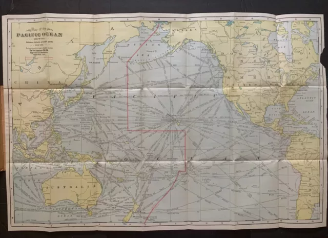 1901 Foldout Map In Folder Pacific Rim