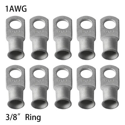 1AWG Tinned Copper Cable Lugs Ring Terminals Welding Battery Ends