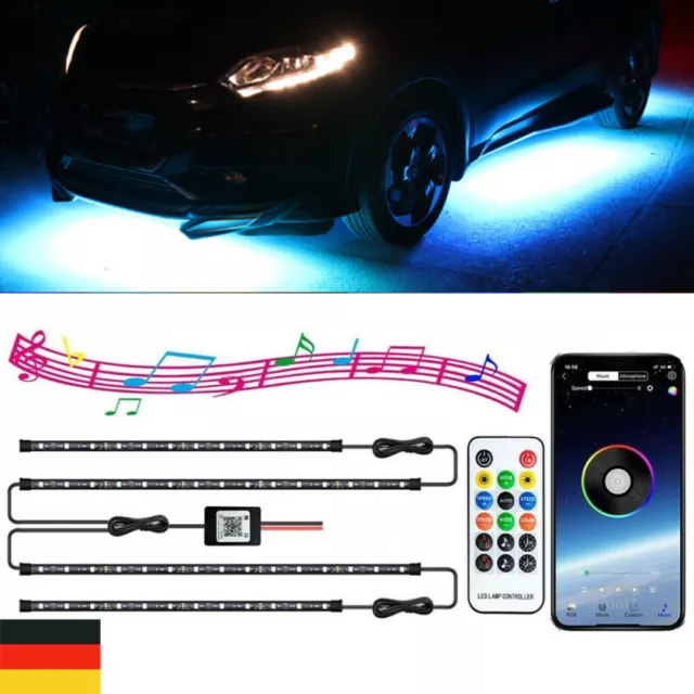 16 milioni di colori RGB LED illuminazione sottoscocca auto underglow corpo luce app