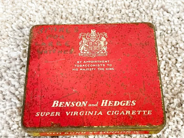 Vintage Benson & Hedges Super Virginia Cigarette Tin