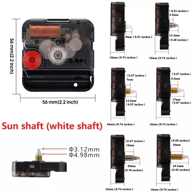 12888 Quartz Battery Wall Clock Movement Mechanism Repair Tool Replace Points