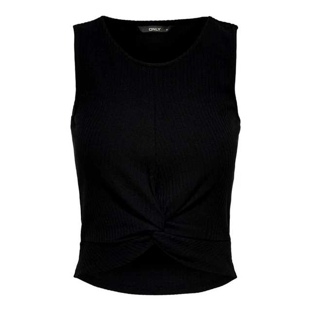 Canotta  Donna Only Nero 15177490 Blk Onltine Knot Top Nero Donna