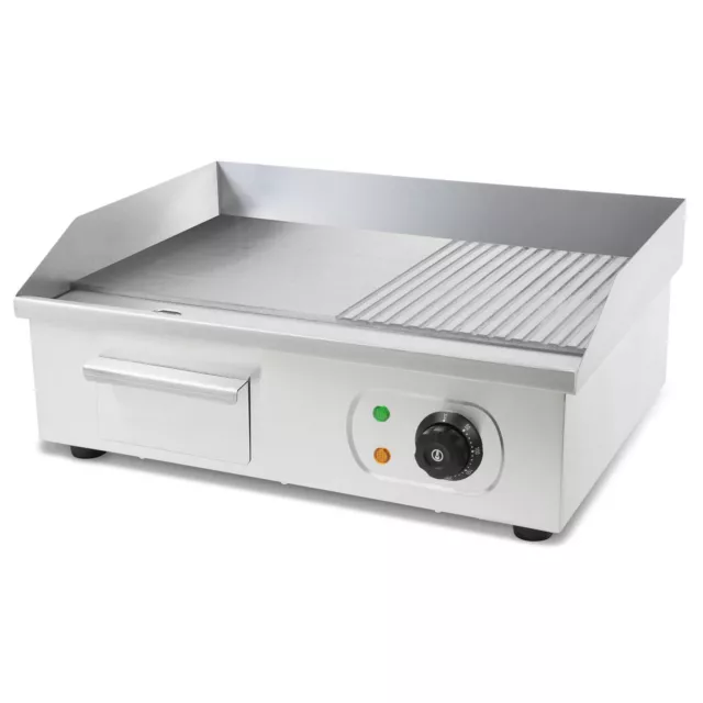 vertes Plancha Électrique Professionnelle 3000 watts, 55 x 35 cm