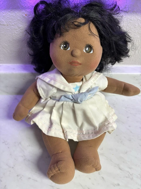 Poupée vintage My Child 30,5 cm cheveux blonds, yeux bleus, visage en plastique Mattel, 1985, jouet des années 80 - France Poupée vintage My Child 30,5 cm cheveux blonds, yeux bleus, visage en plastique Mattel, 1985, jouet des années 80 - France