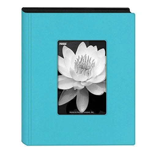 - Álbum de fotos de cubierta mini marco KZ-46/AQ KZ-46, 4"" x 6"" azul agua