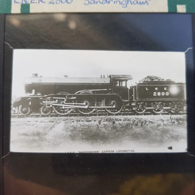 Antique British Train Railway history Magic Lantern plate slides (7) box 80mm #1