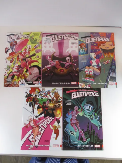 5-Vol Set Complete THE UNBELIEVABLE GWENPOOL Marvel Comics GRAPHIC NOVELS EX-NM