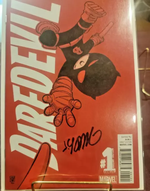 Daredevil Annual #1 Comic Book (2016 Marvel) Signed by Skottie Young. 