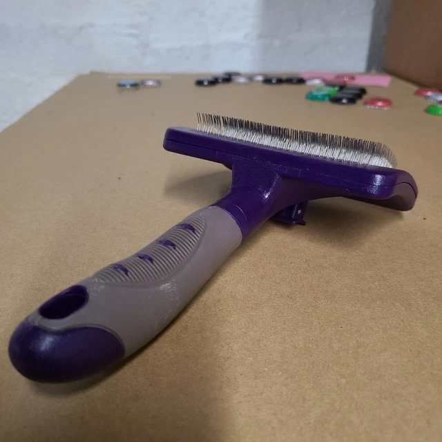 Self-Cleaning Dog or Cat Slicker Brush for Grooming Pet Hair 4