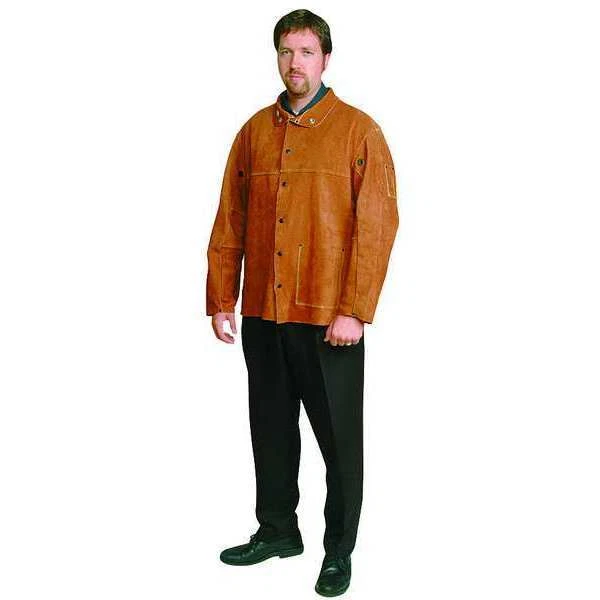 CONDOR Welding Jacket, Brown, Leather, M 2AZ36