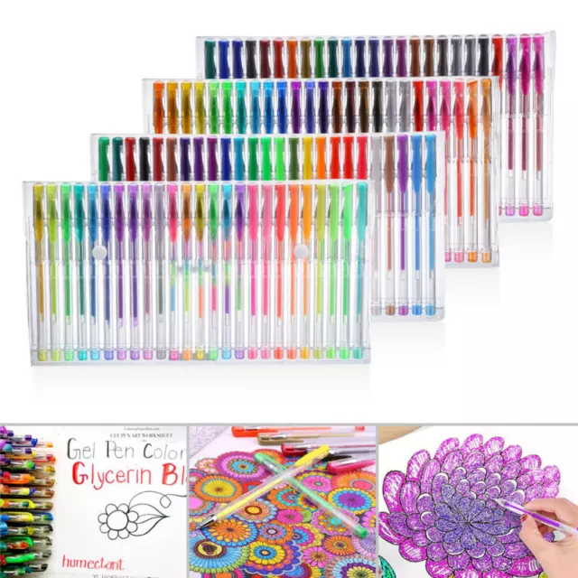 100 Aquarellstift Gel Pen Kugelschreiber Gelschreiber Metallic Glitter Gelstifte 2