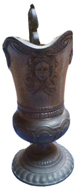 Preciosa Jarra De Metal Tipo Neoclasicismo Fechada Mediados S.xx  Muy Decorativa 2
