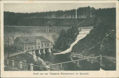 Ansichtskarte Talsperre Goldentraum im Queistal 1943 Oberlauf  (Nr.665)