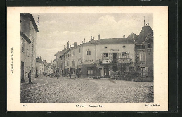CPA Bayon, Cafe de l'Est, Grande-Rue