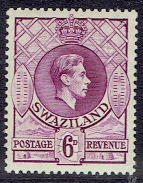 Swaziland 1938 sg34 6d Deep Magenta MNH